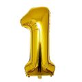 Number Foil Balloon 16" Inch Customized Metallic Golden, Silver,  0 1 2 3 4 5 6 7 8 9 Foil Balloons, Aluminum Hanging Date Year Age Foil Film Balloon for Wedding, Birthday Party Decoration ,Anniversary Banner Air Balloon Theme. 