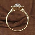 White gold ring with diamonds. 