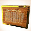 Umrah Saving Box - Wooden Islamic Money Saving Box - 280 Days Hajj & Umrah Savings Box Plan. 