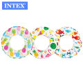 INTEX 59230 LOVELY PRINT SWIM RINGS 20IN Swimming Tube/Multiple Designs Fluorescent Transparent Swimming Pool Tube Rings for kids 1 Tube. 