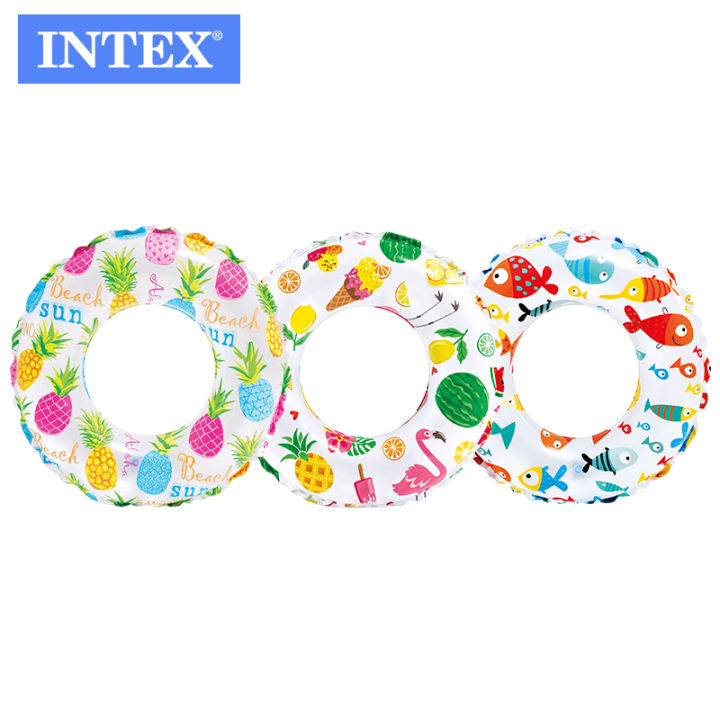 INTEX%2059230%20LOVELY%20PRINT%20SWIM%20RINGS%2020IN%20Swimming%20Tube/Multiple%20Designs%20Fluorescent%20Transparent%20Swimming%20Pool%20Tube%20Rings%20for%20kids%201%20Tube%20-%20Image%202