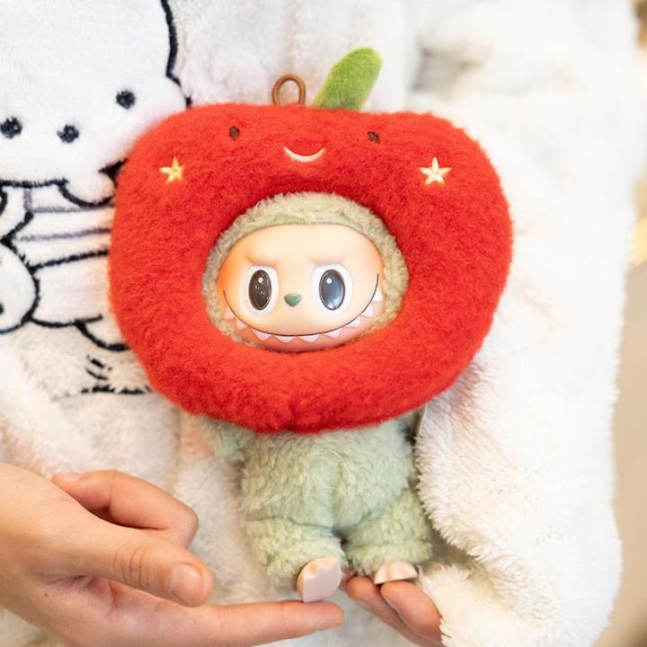 SF labubu [Clothes Only] Little Star Little Apple Christmas Small Head Set Series 5cm Pendant Blind Box Raab Doll Clothes