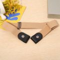 Belts Without Buckle Easy Belt Buckle-free Elastic Invisible Belt Jeans Women Men Stretch Lazy Canvas Casual Simple Elastic Belt. 