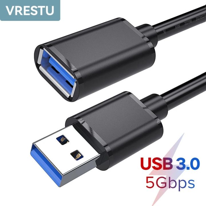 USB3.0 Extension Cable USB Male to Female Extended Data Line Sync Power Wire Connector Kable for Laptop PC PS5 SSD Mouse Printer