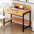 Desktop Household Computer Desk with 2 Drawers Large Work Desk Multifunction Child Study Table Storage Rack. 