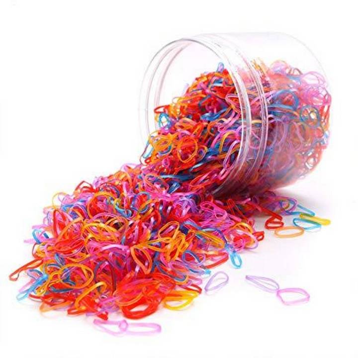 50 PCS - Multi Candy Color Tpu Baby Girls Hair Holder Hair Tie Elastic Rubber Bands