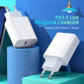 Quick Charge 4,0 3,0 QC PD Charger 18W QC 4.0 QC 3.0 USB Typ C EU US UK Wall Charger for iPhone 11 Pro Xiaomi Samsung PD Charger. 