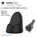Universal Motorola Moto 360 Charger, Wireless Charger Cradle Dock for Moto 360 1st & 2nd Gen 46mm & All Samsung & Android Series compatible Smart Watch, Come With Micro USB cable. 