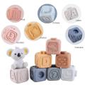 Baby Silicone Building Blocks Montessori Toys for Babies Squeeze Stacker Teething Toys Early Learning Toy Toddler Boys Girls. 
