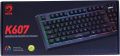 Gaming Keyboard MARVO Scorpion K607 Multimedia, Full Anti-ghosting, Ergonomic Compact Design with TKL Layout, 3 Colour LED backlit with Adjustable Brightness, Black. 