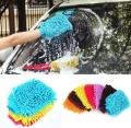 Microfiber Car Wash Mitt Gloves,Dust Cleaning Gloves,Vehicle Washing. 