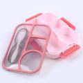 Techmanistan 4 Compartments/3 Compartments Bento Box With Fork, Kids Lunch Box with Accessories, Lunch Box, Kids School Tiffin Box. 