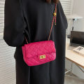 Yfashion Women Quilted Crossbody Shoulder Bag Trendy Pu Leather Solid Casual Messenger Bag. 