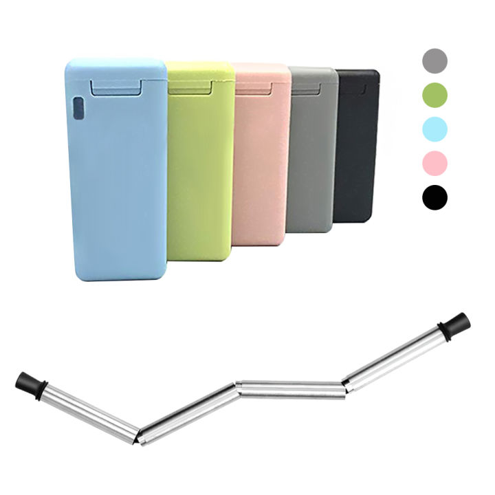 Folding Drinking Straws Keychain Foldable Final Premium Food-grade Portable Set