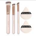 3pcs Makeup Brush Set+2pcs Triangle Dry Air Cushion Puff Foundation Concealer Makeup Sponge Women Cosmetics Brush Beauty Tools. 