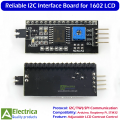 IIC I2C TWI SPI Serial Interface PCF8574T Converter Adapter Board Module for 1602 LCD Display – Reliable Solder-Free Connection by Electrica. 