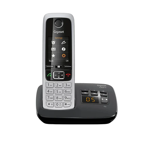 German Made Siemens Gigaset C630A PTCL Wireless Landline Phone with Color Display, Nuisance Call Blocker Brilliant Sound, Speaker Phone Free 02 New Rechargeable Cells