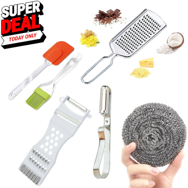 Combo Offer - 5 diff kitchen use items in economical price - Chilli cutters - kuchi - spatula brush - Kitchen specialty tools