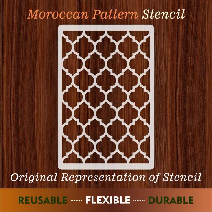 Seamless morocan 1 Pcs Reusable Stencil For wall Painting Art DIY Home ...