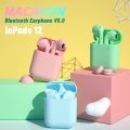 i12 TWS Macaron Bluetooth Earphone Airpods V5.0 3D Touch Wireless Earbuds Headset Sports inPods12 for Android iPhone Computer COD. 