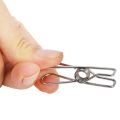 NANLIY-24 Pcs Stainless Steel Wire Clip, Multi-Function Clip, Utility Clip Pins Hang Clip Office Fastener, Metal Wire Clip for Clothes Clothes Drying. 