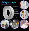Nano tape 5 meter (Double sided Washable silicon Transparent tape) Transparent Traceless Waterproof tape PMP. 