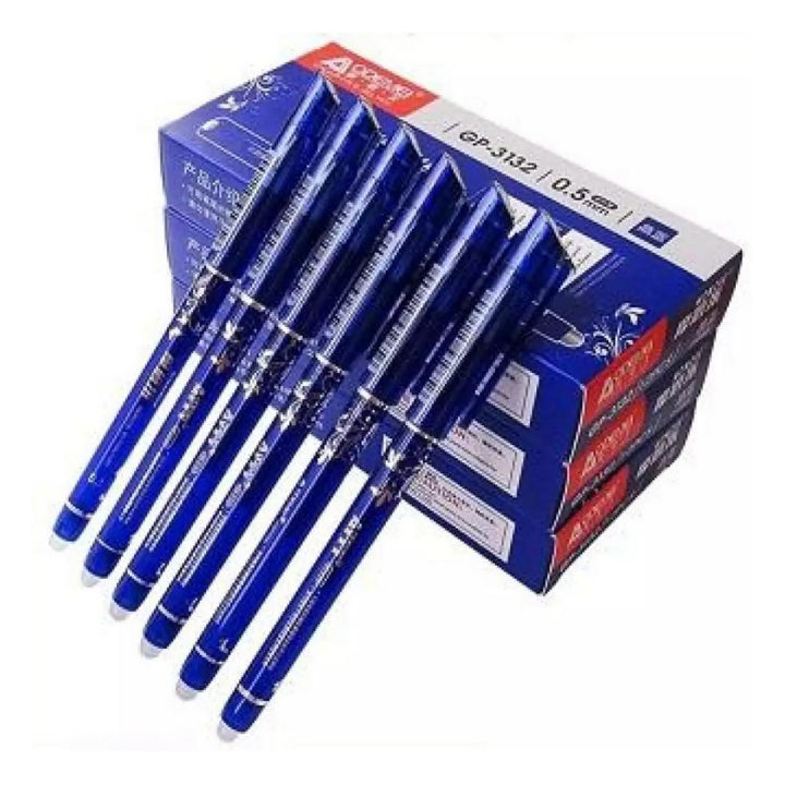 1 pcs/Set 0.5mm Erasable Pen Blue Ink Refill Ballpoint Pen for School Supplies Blue, Red, Black