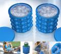 New Magic Ice Cube Maker Genie Silicone - Ice Bucket The Revolutionary Space Saving Ice Cube Maker - Blue. 