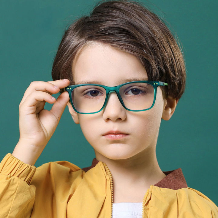 Ultralight Flexible Soft Kids Glasses Frame Square Boys Girls Optic Prescription Spectacle Frame Anti Blue Ray Computer Glasses