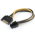 SATA Power Cable Female To 6 Pin Male Sata to PCI-Express Graphics Card Power Cable Connector. 