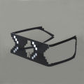 【Simple 3C】Men Women Glasses Thug Life 8-Bit MLG Pixelated Sunglasses for Minecraft players. 