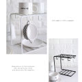 dining table stand - Iron Coffee Rack Organizer with 6 Hooks, Metal Drying Dish Rack, Cup Holder, and Plate Holder for Kitchen Cabinet, Stainless Steel Cup Stand. 