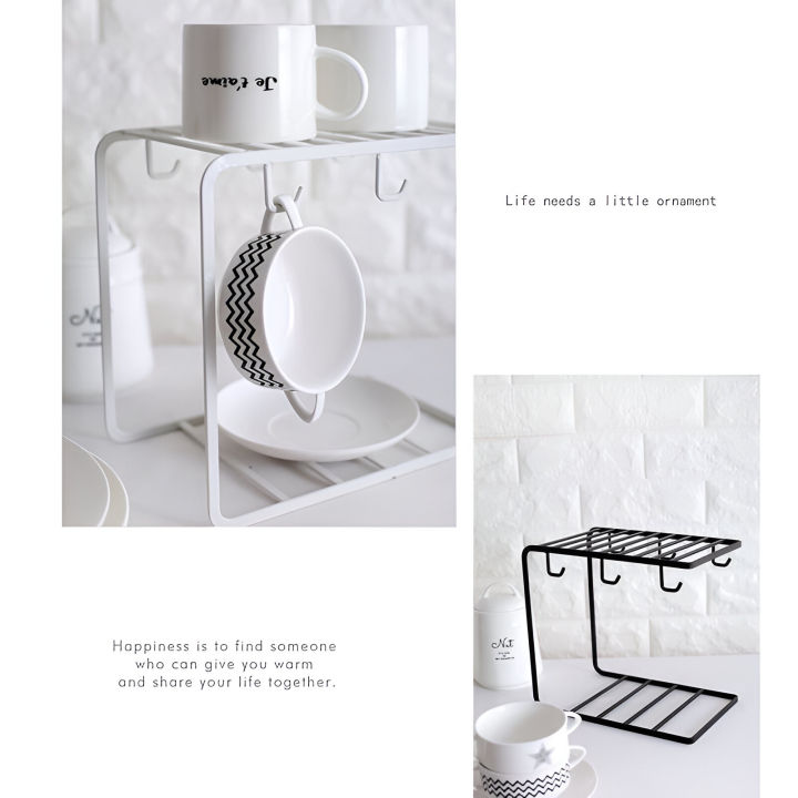 dining%20table%20stand%20-%20Iron%20Coffee%20Rack%20Organizer%20with%206%20Hooks,%20Metal%20Drying%20Dish%20Rack,%20Cup%20Holder,%20and%20Plate%20Holder%20for%20Kitchen%20Cabinet,%20Stainless%20Steel%20Cup%20Stand%20-%20Image%204