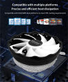 TISHRIC CPU Cooler Cooling Fan 120mm RGB 3Pin PWM Intel LGA 1700 1200 1150 1151 X79 E5 AMD AM3 AM4 X99 Processor Cooler PC Fan. 