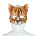 Cat Mask Halloween Half Face Lifelike Cat Mask Party Playing Costume Props Animal Party Mask Unisex. 