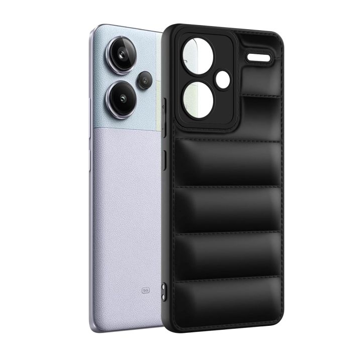 Xiaomi Redmi Note 13 Pro + Plus  Puffer Case With Camera Lens Protection Soft Back Cover