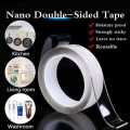 Nano Tape - Multipurpose Nano Double Sided Tape - Washable Traceless Clear Adhesive Tape,Multipurpose Removable Adhesive Silicone Transparent for Paste Photos Fix Carpet Mats etc (16.5ft/5m). 