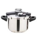 6L stainless steel pressure cooker with knob-type easy-lock lid, caliper-type safe and fast cooking pot, compound bottom family kitchen for cooking. 