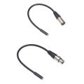 OYPFXMI- 2 Pcs 0.3M Wire 3 Pin XLR Stereo Audio Adapter Microphone Adapter Cable, 1 Pcs Female to 3.5Mm Trs 1/8 Inch Female & 1 Pcs Male to 3.5Mm Female. 
