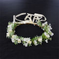 Flower Crown Hair Band Wedding Floral Headband Garland Ribbon Girl Hair Accessories Artificial Silk Flower Wreath Bride Women. 