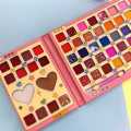 68 Colors Cartoon Design Multicolored Matte Eyeshadow Palette with Puff Sticks Glitter Sequins Eye Shadow Professional Make Up. 