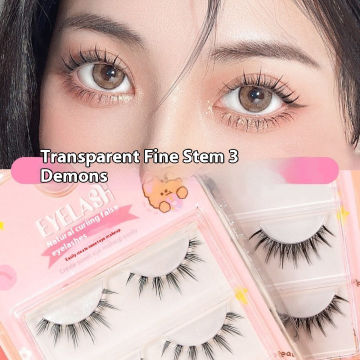 Lmltop Demon 3 False Eyelash To Put Natural Sun Beautiful Faery A Chip Comic Eyelashes Sy901