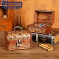 Green forest Retro Storage Wooden Box Printed Multipurpose Retro Storage Wooden Box. 
