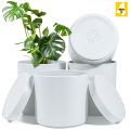 🌿 Fast Forward 6-Inch Plastic Planter Pots – Cylindrical Stylish, Durable & Plant-Friendly with Drainage & Seamless Saucers!. 