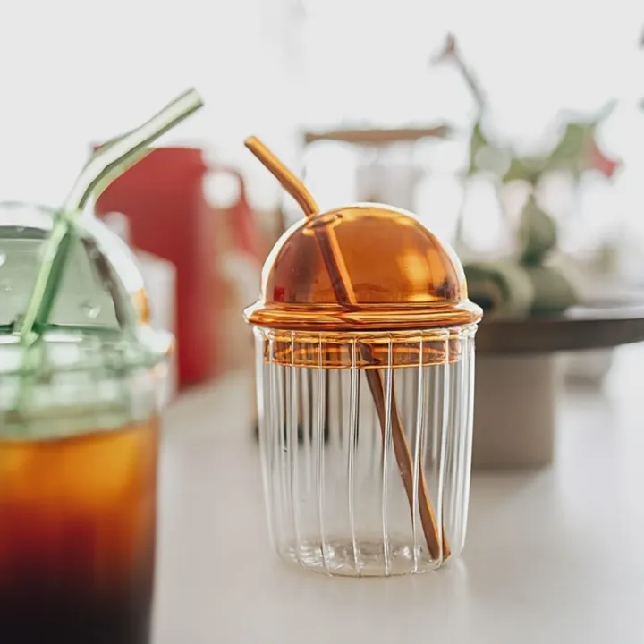 AFFAN'S%20HUB%20-%20400ml/500ml%20Coffee%20Mugs%20Aesthetic%20Ribbed%20Glass%20Cup%20with%20Lids%20&%20Straws%20-%20Wavy%20Coffee%20Mugs%20&%20Dome%20Lid%20Cups%20For%20Tea%20-%20Perfect%20for%20Iced%20Coffee,%20Juice%20And%20Bubble%20Tea.%20-%20Image%202