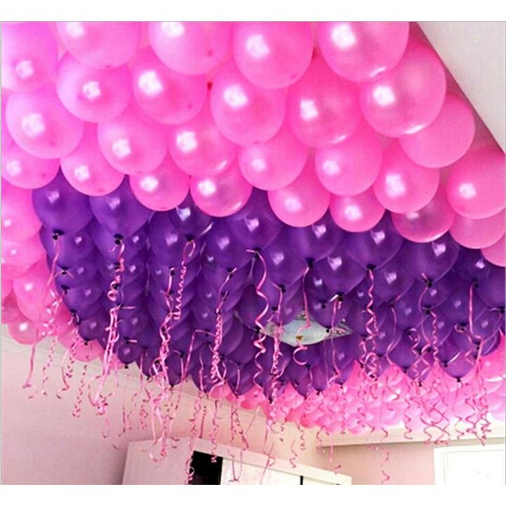Pack of 30 Balloons( 15 Purple & 15 Pink ) High Quality Latex Balloons for Purple and Pink Theme Birthday Party Decoration, Weddings