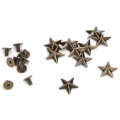 10Pcs Metal Star Studs Rivet Spike Screws for Leathercraft DIY Clothing Bags. 