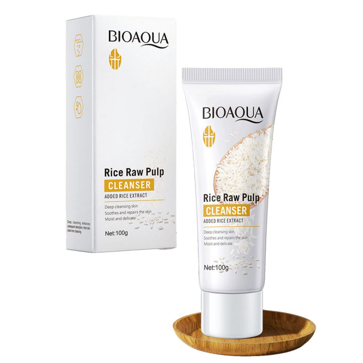 BIOAQUA RICE Face Wash RAW PUIP CLEANSER 100g BQY41005