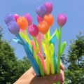 01 Pc Flower Gel Pen color-changeable tulip Ballpoint Pens 0.5 mm Rollerball Pen Novelty Design Flower Style Gel Pen for Home Office School Party Kids Gift. 