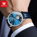 OLEVS Watch for Men Waterproof 2023 Korean Style New Original Stainless Steel Casual Fashion Luminous Quartz Watches. 